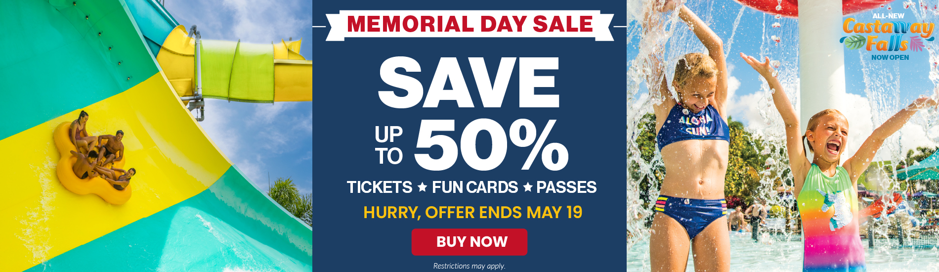 Save up to 50% on tickets, fun cards, passes