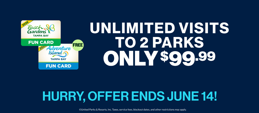 Unlimited visits to 2 parks! Only $99.99