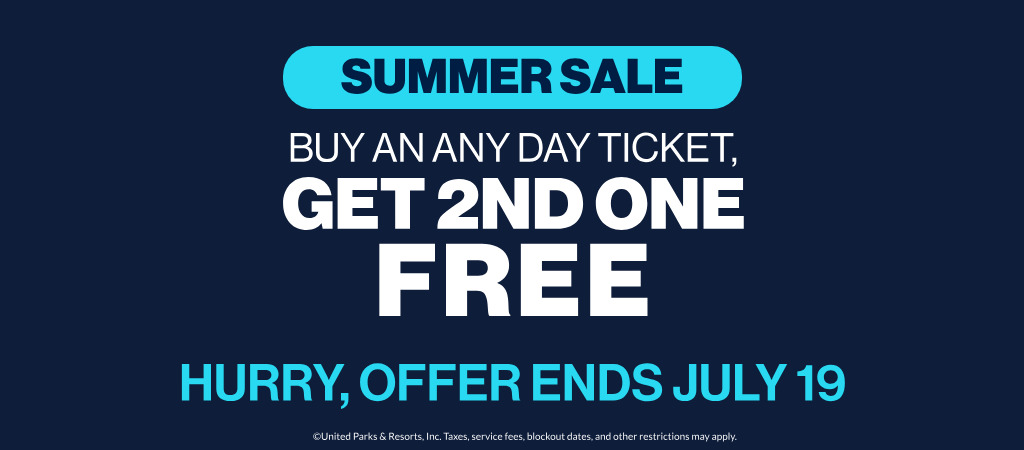 Summer Sale: Buy an Any Day Ticket fer 2nd one FREE