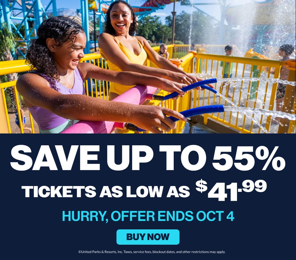 Save up to 55% | Tickets as low as $41.99