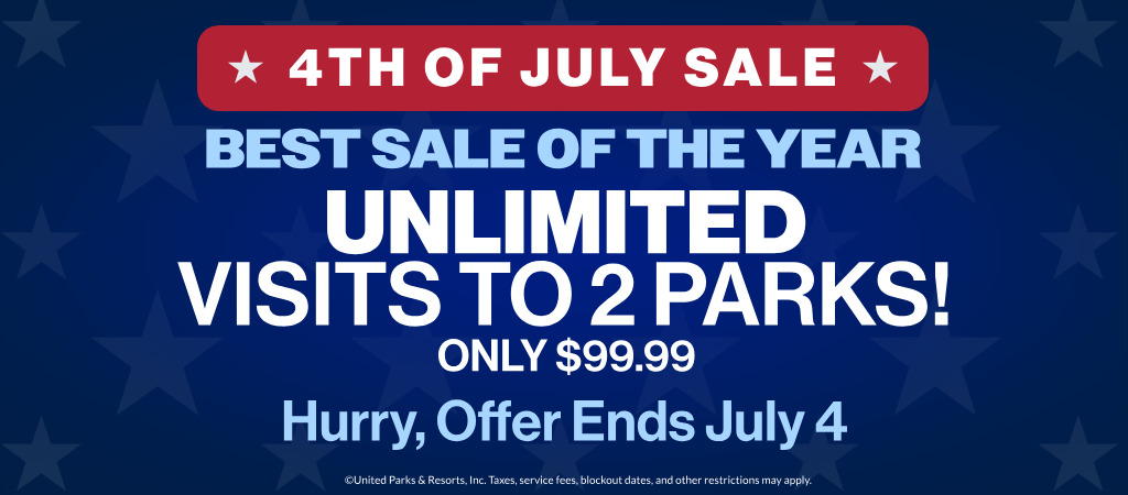 Unlimited visits to 2 Parks! Only $99.99!
