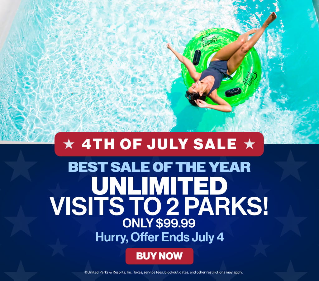 Unlimited visits to 2 Parks! Only $99.99!