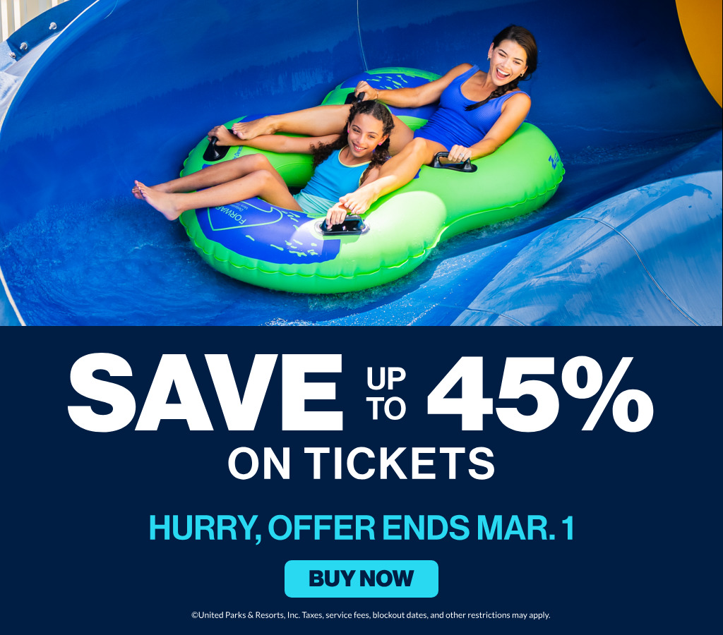 Save up to 45% on Tickets