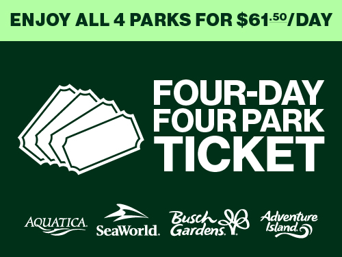 Enjoy all 4 Parks for $61.50/day