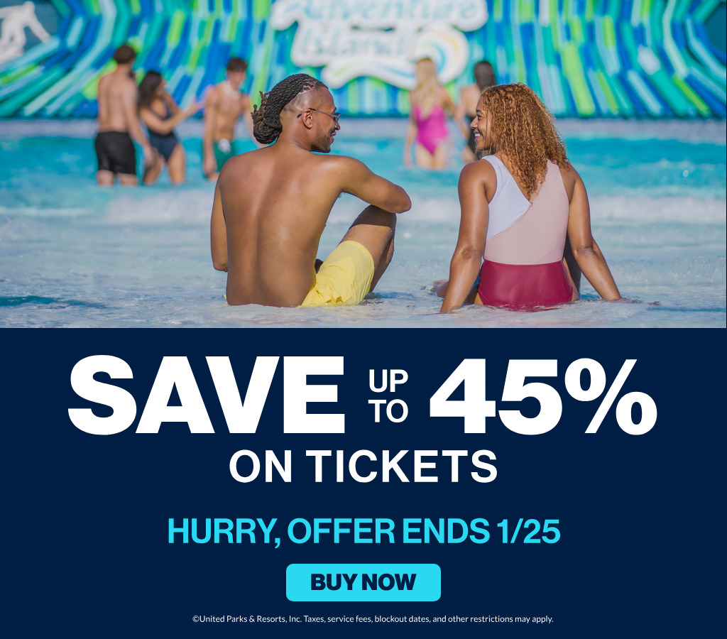 Save up to 45% on Tickets