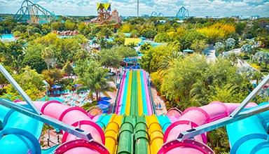 Taumata Racer view over Aquatica Orlando